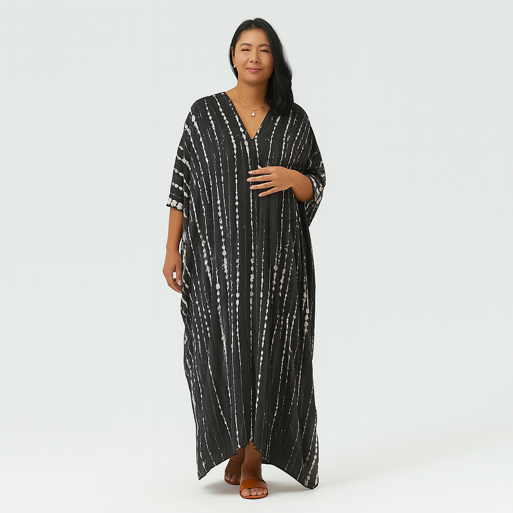 Cassandra - Sommerliche lose Kaftan-Strandkleid