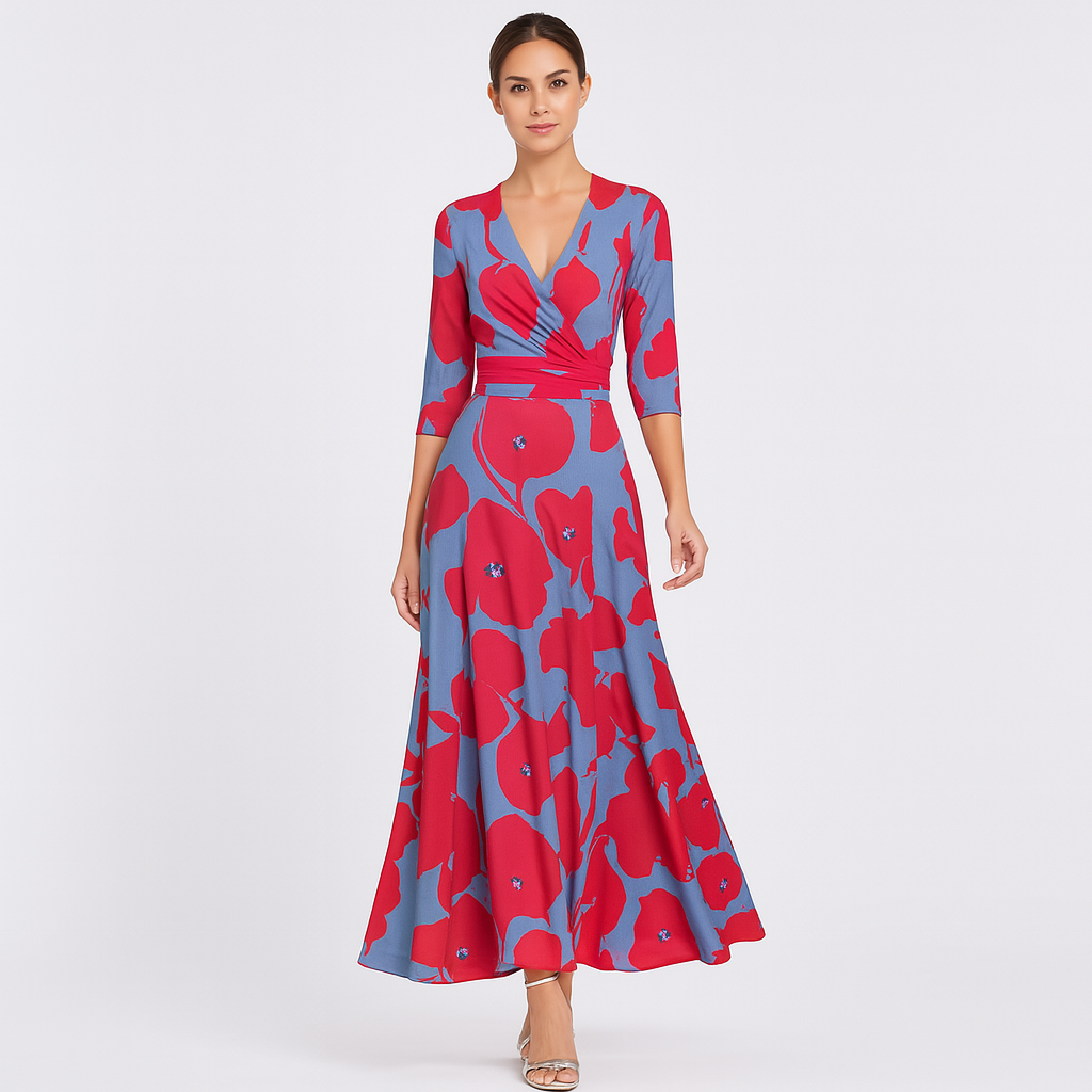 Gabriella - Maxikleid mit kurzen Ärmeln