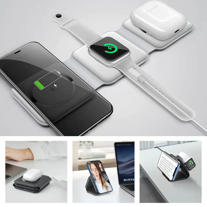 ChargeMate – 3-in-1 drahtlose Ladestation