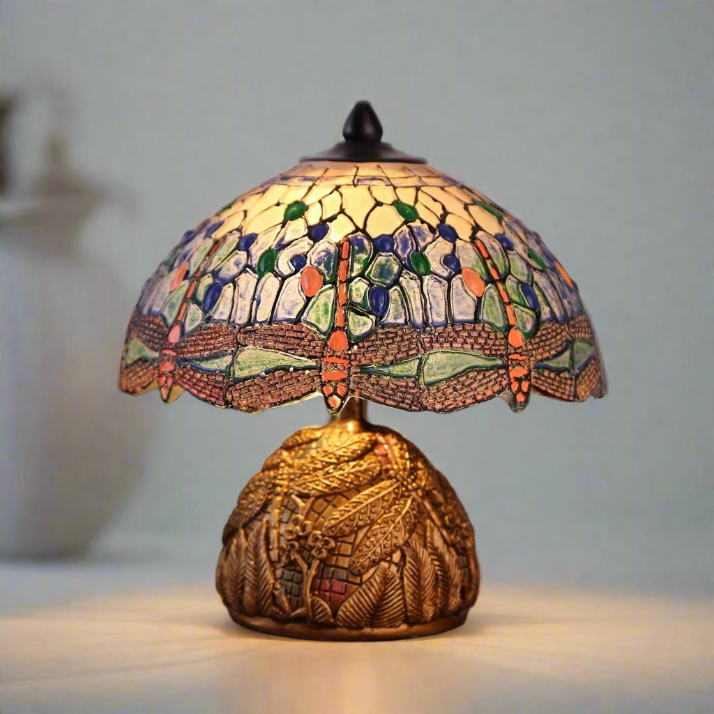 DracoGlow - Künstlerischer Libellen-Tischlampe