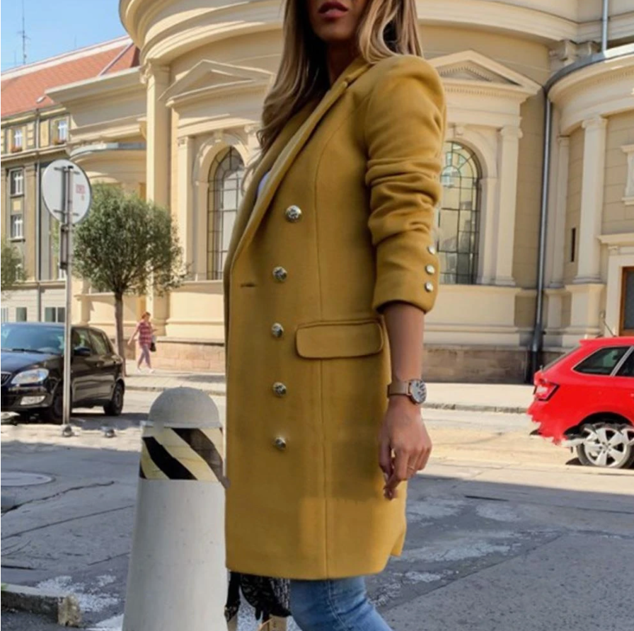 Ellen - Lange Wolljacke