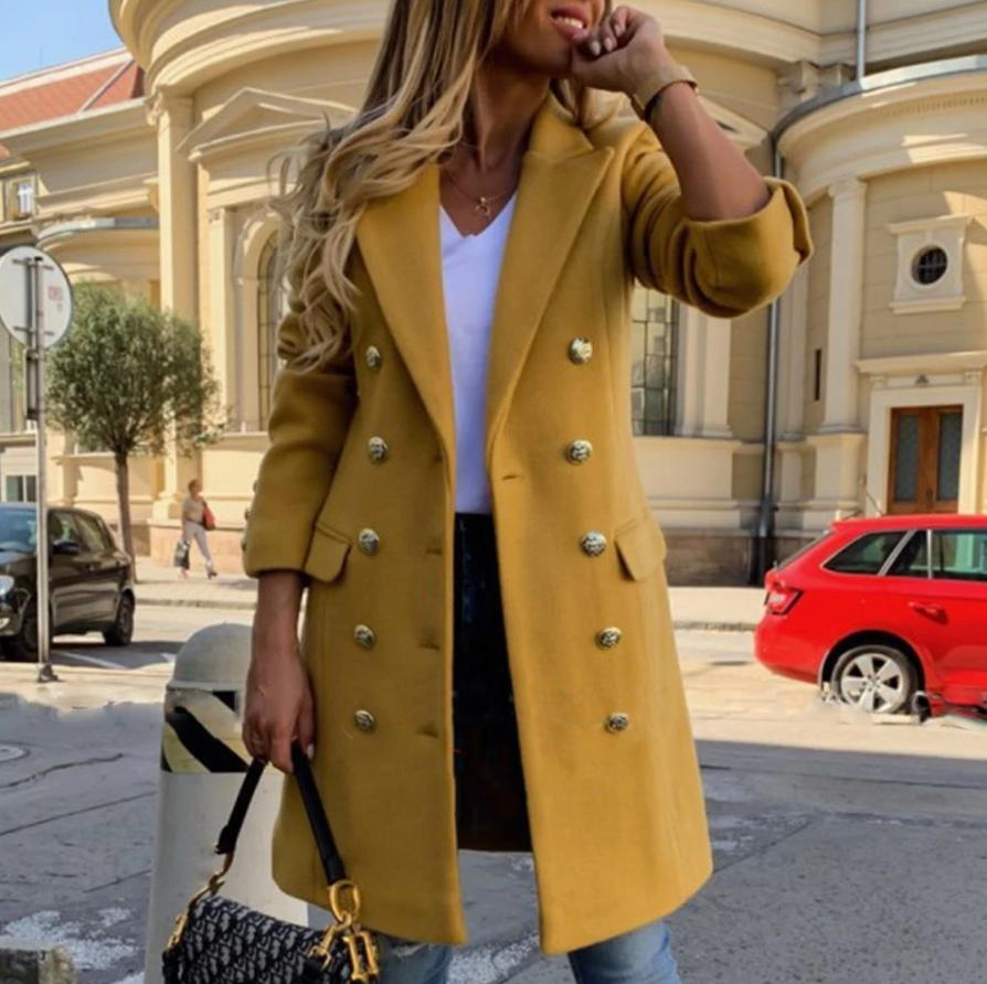 Ellen - Lange Wolljacke