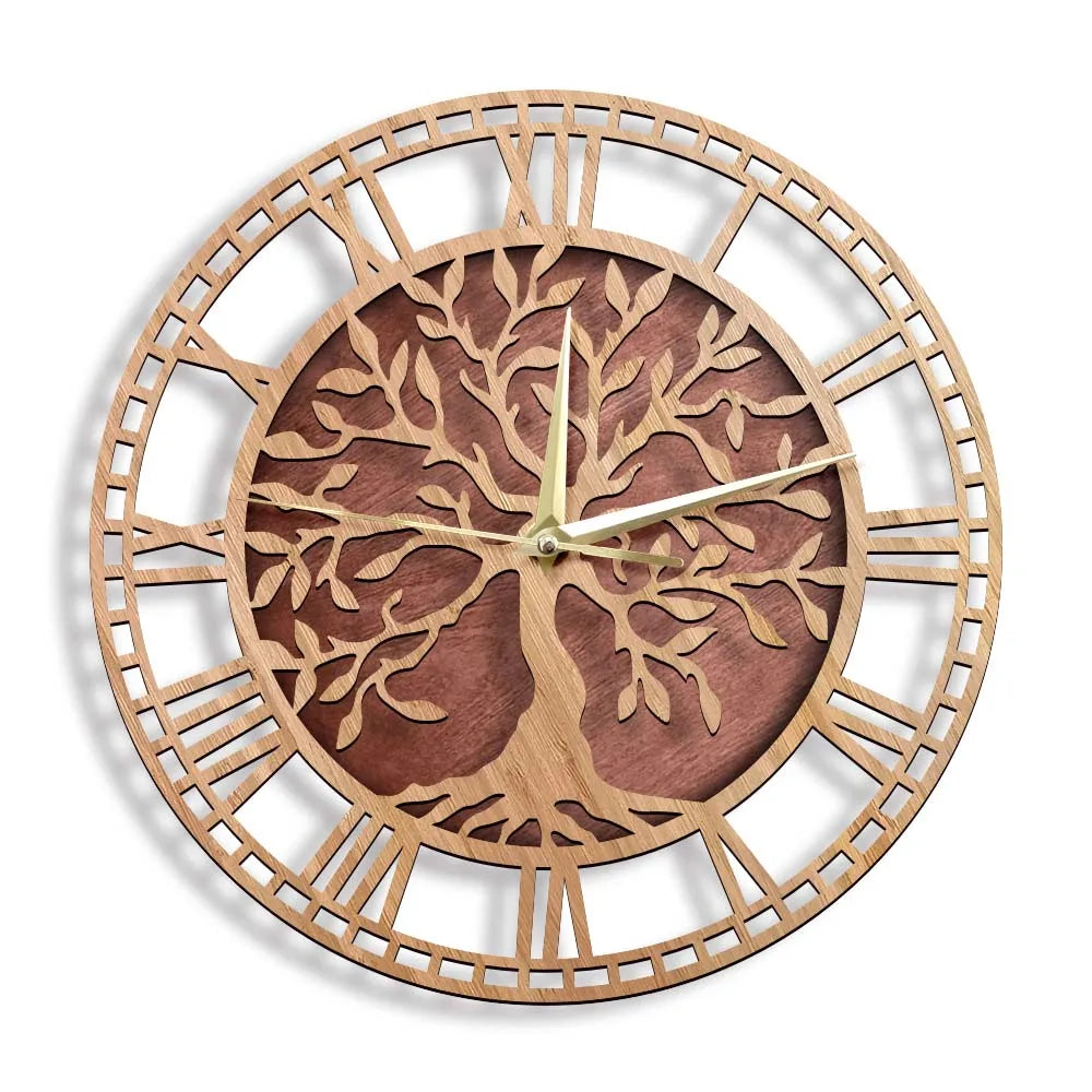 Everwood Zeitnehmer - Holz Wanduhr