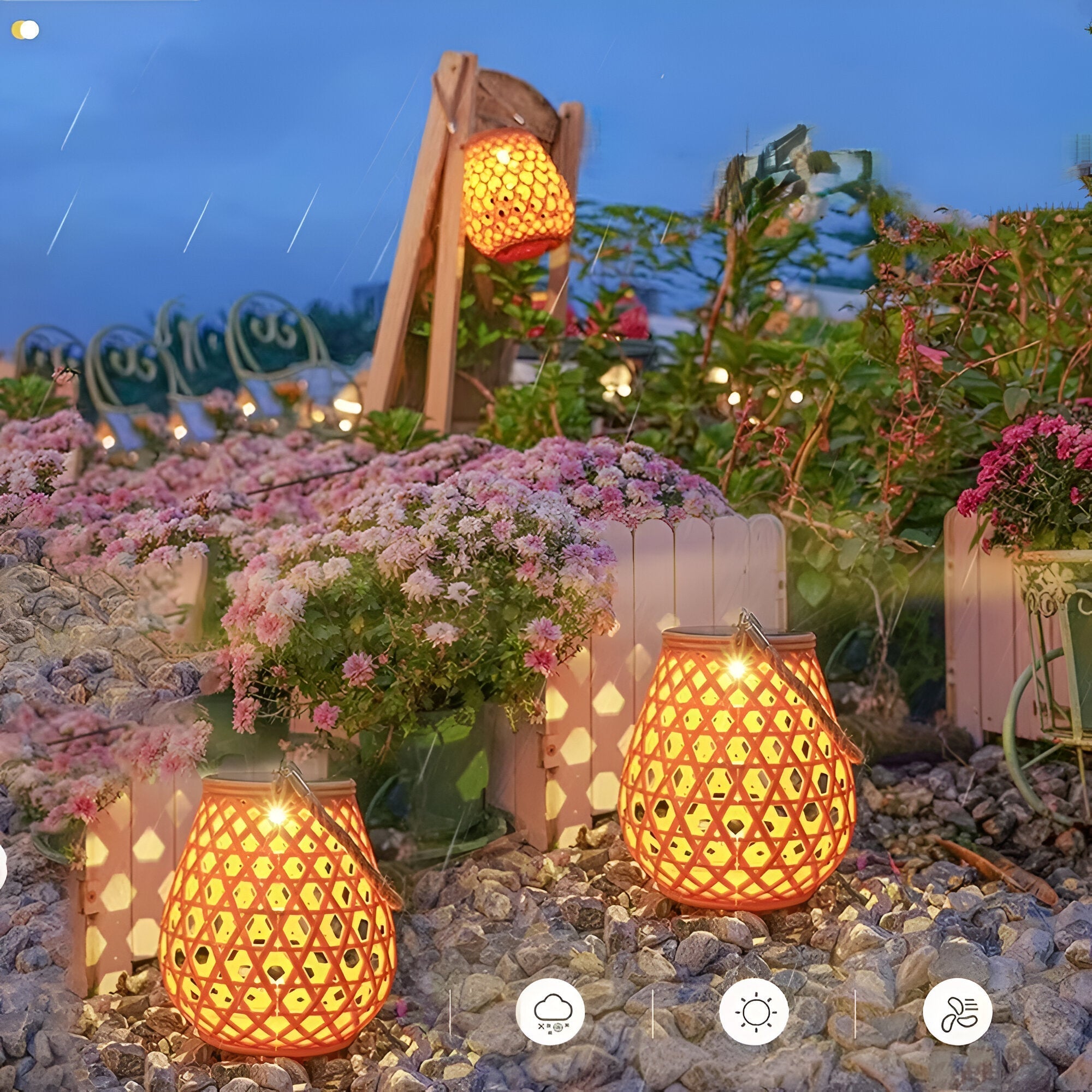 Solara – Gewebte Solar Gartenlaterne
