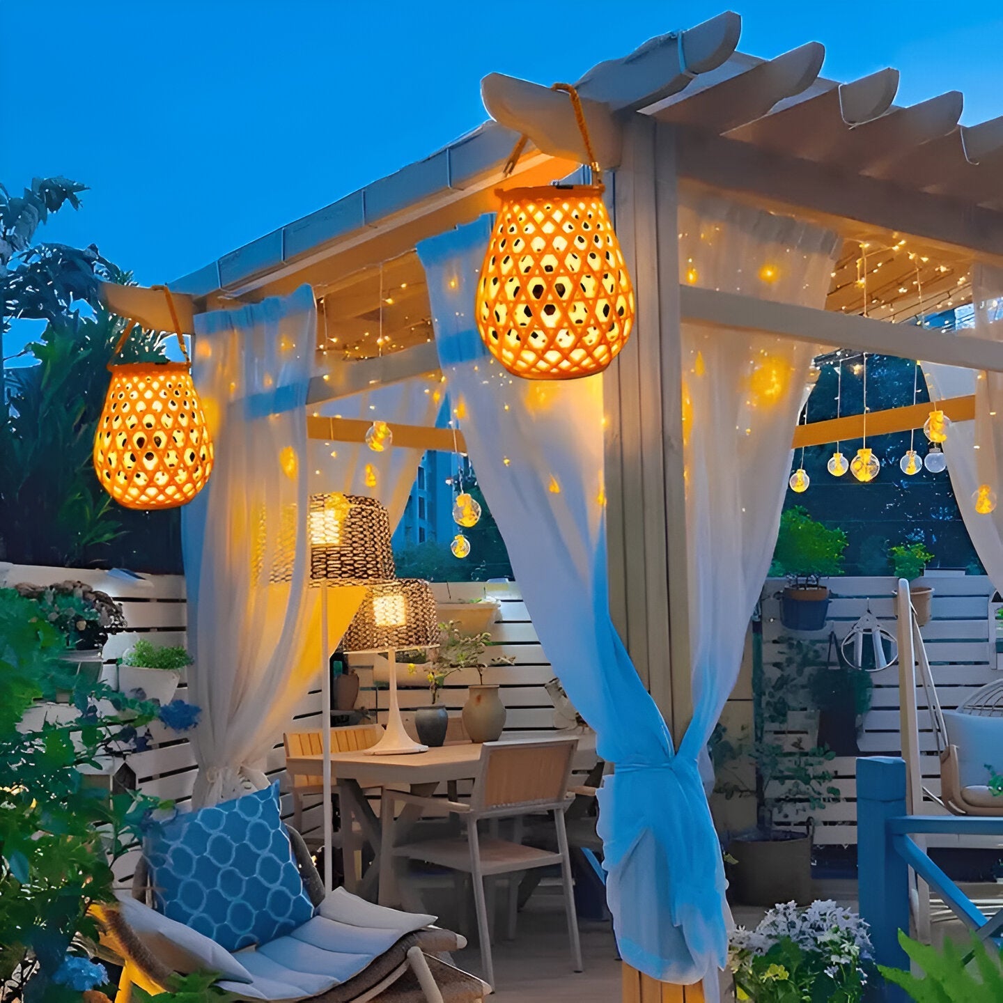 Solara – Gewebte Solar Gartenlaterne