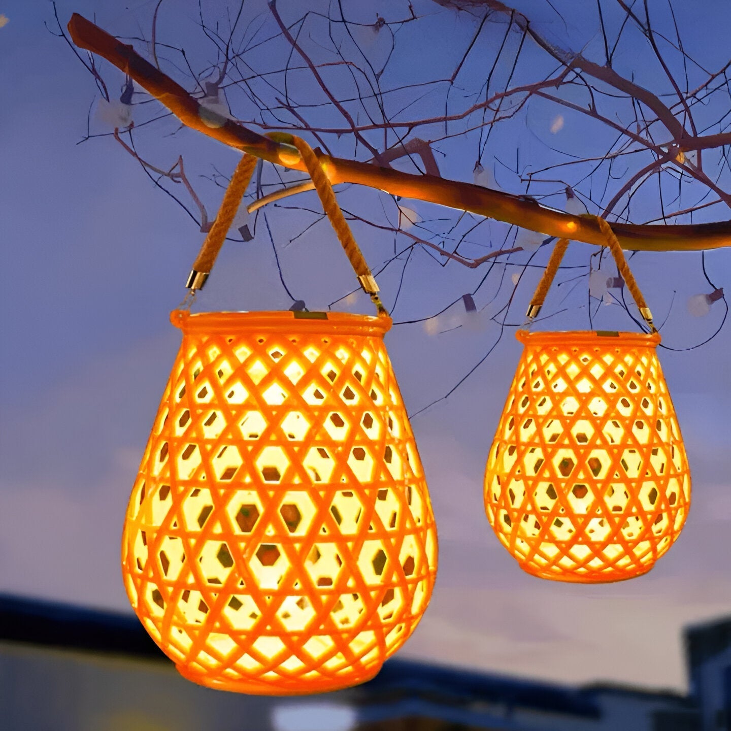 Solara – Gewebte Solar Gartenlaterne