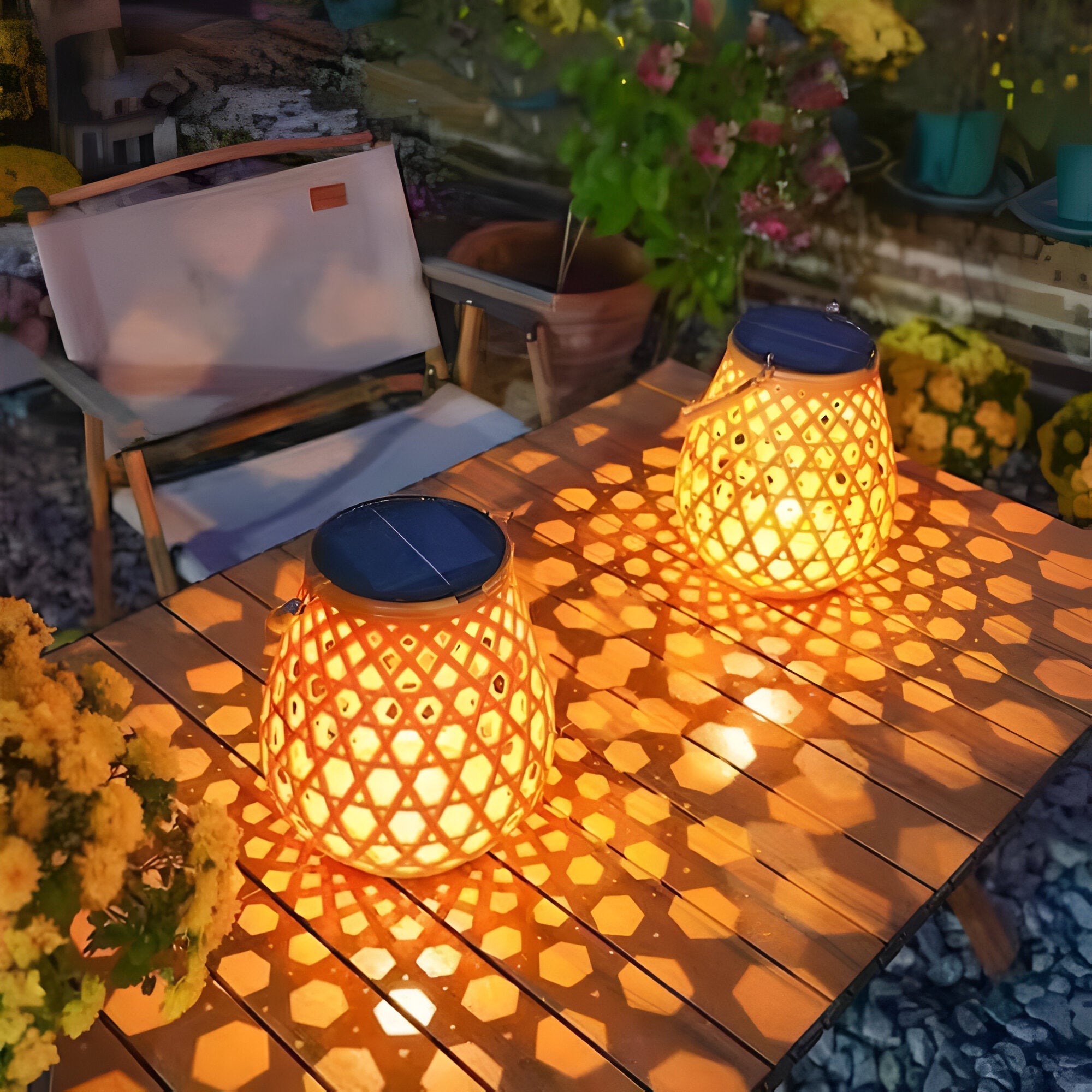 Solara – Gewebte Solar Gartenlaterne