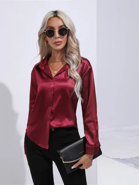 Gina Satin Bluse