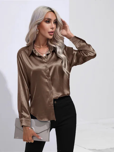 Gina Satin Bluse