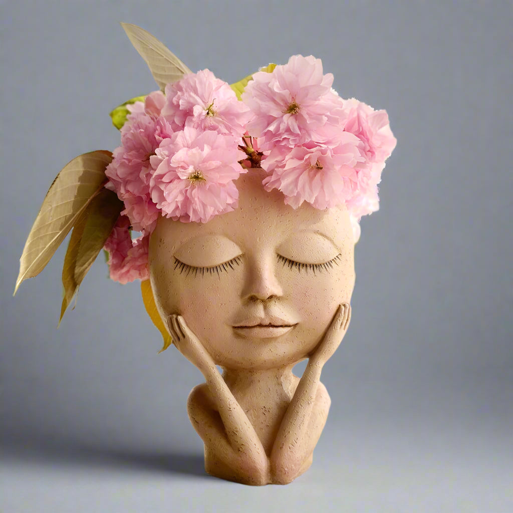 BloomCharm Künstlerischer Gesicht Pflanzgefäß – Stilvoller Dekorativer Blumentopf