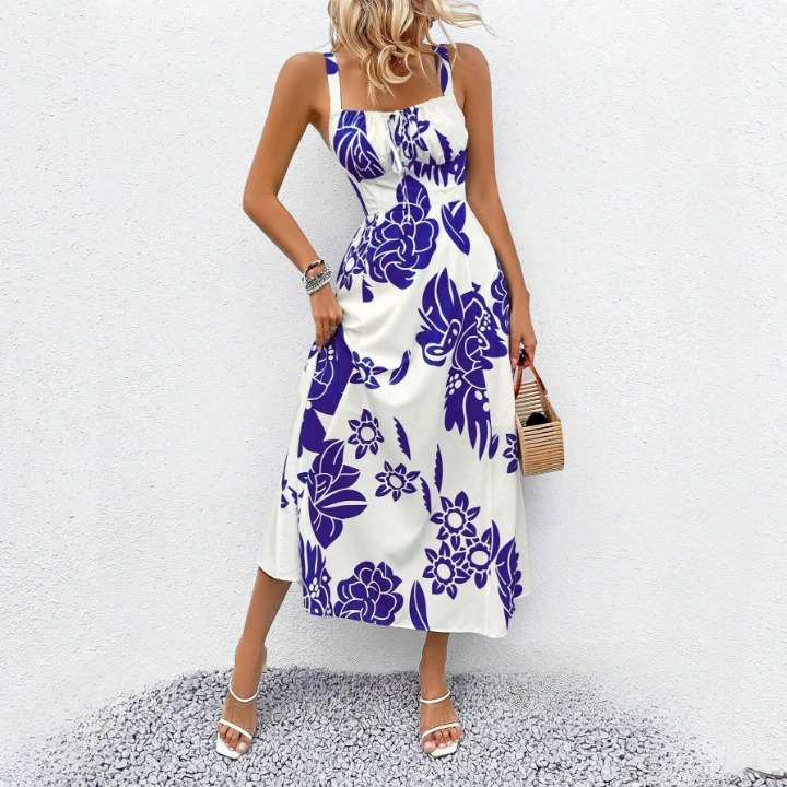 Rose - Spaghetti-Träger Slim Kleid