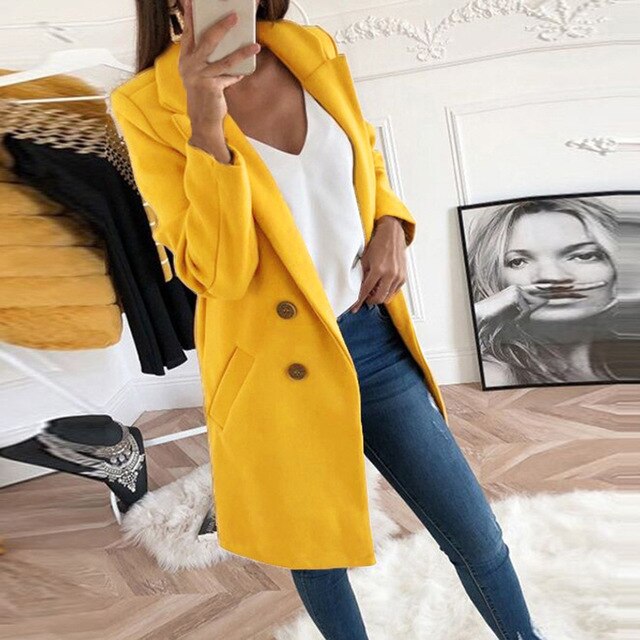 Isabella - Neuer langer Streetwear-Blazer aus Wolle