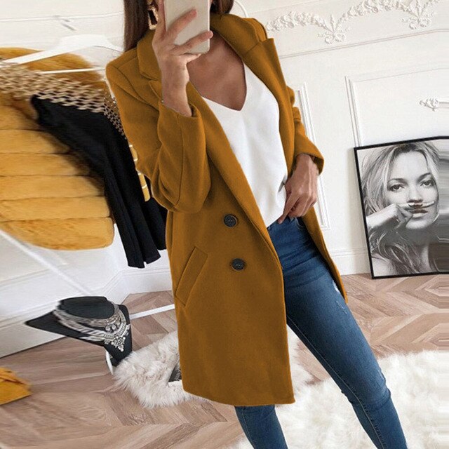 Isabella - Neuer langer Streetwear-Blazer aus Wolle