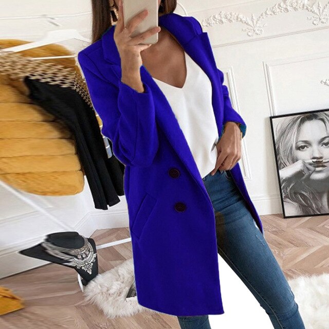 Isabella - Neuer langer Streetwear-Blazer aus Wolle