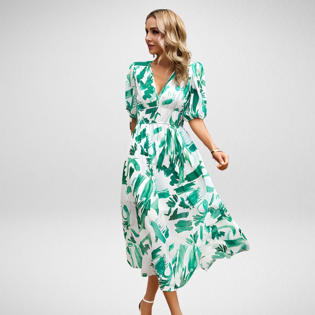 Karoline - Charmantes Kleid mit V-Ausschnitt