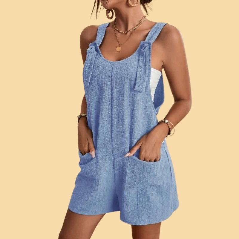 Camila - Lässiger kurzer Overall mit Trägern
