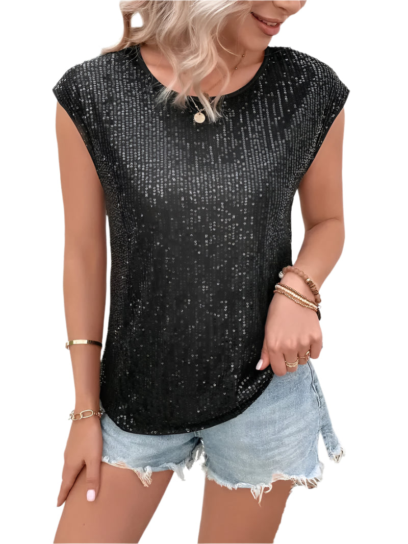 Anya - Schickes Top mit Rundhalsausschnitt ohne Ärmel und cropped Schnitt