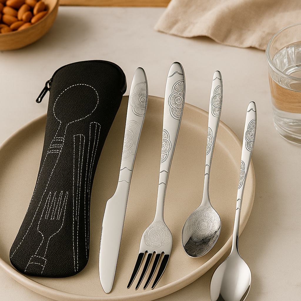 Mentora | 4-teiliges Vintage-Besteckset aus Edelstahl