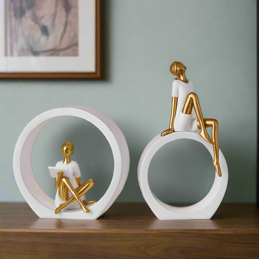 Moderne Abstrakte Frauenskulptur | Künstlerische Wohn- und Bürodekoration