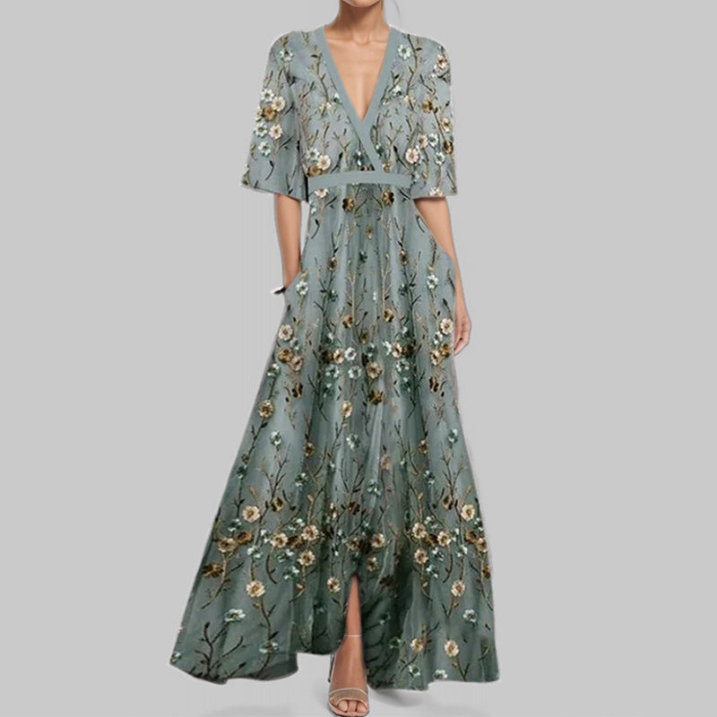 Veronica - Elegantes Peplum-Kleid mit V-Ausschnitt in der Taille