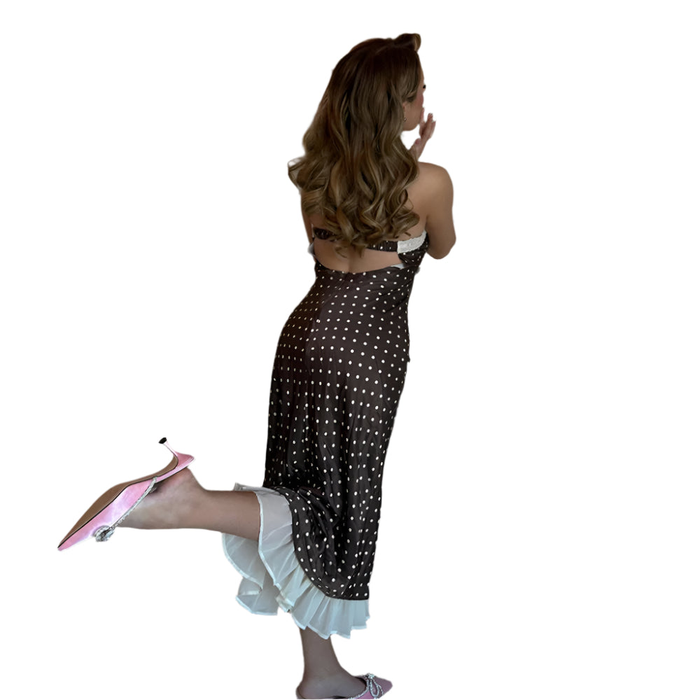 Eloisa - Verspielt Maxi-Kleid mit Punkten
