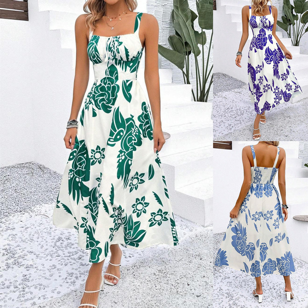 Rose - Spaghetti-Träger Slim Kleid