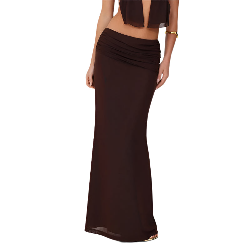 Graziela - Sexy Cropped Top und Lange Rock Set