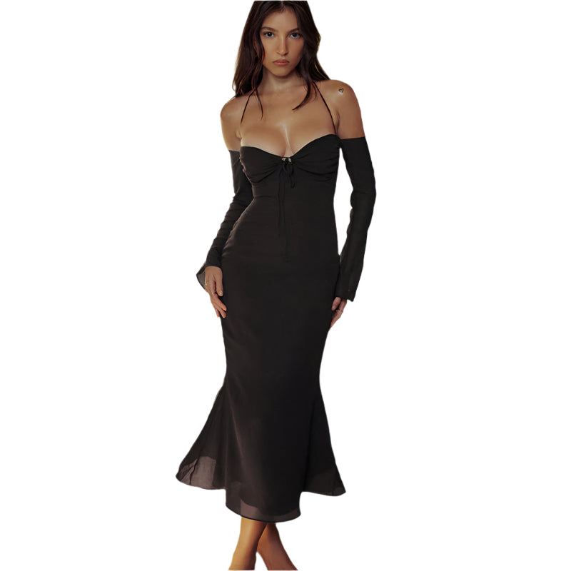 Nia - Midikleid mit transparenten Ärmeln