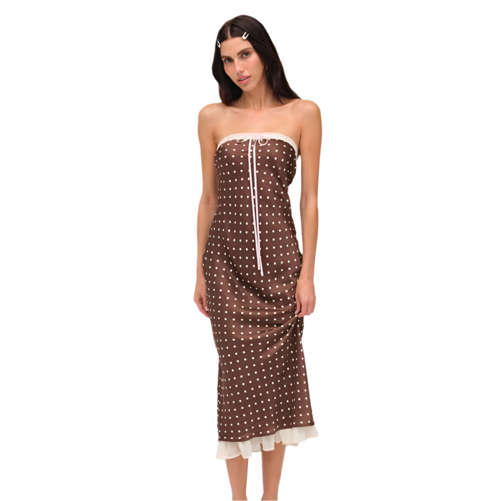 Eloisa - Verspielt Maxi-Kleid mit Punkten