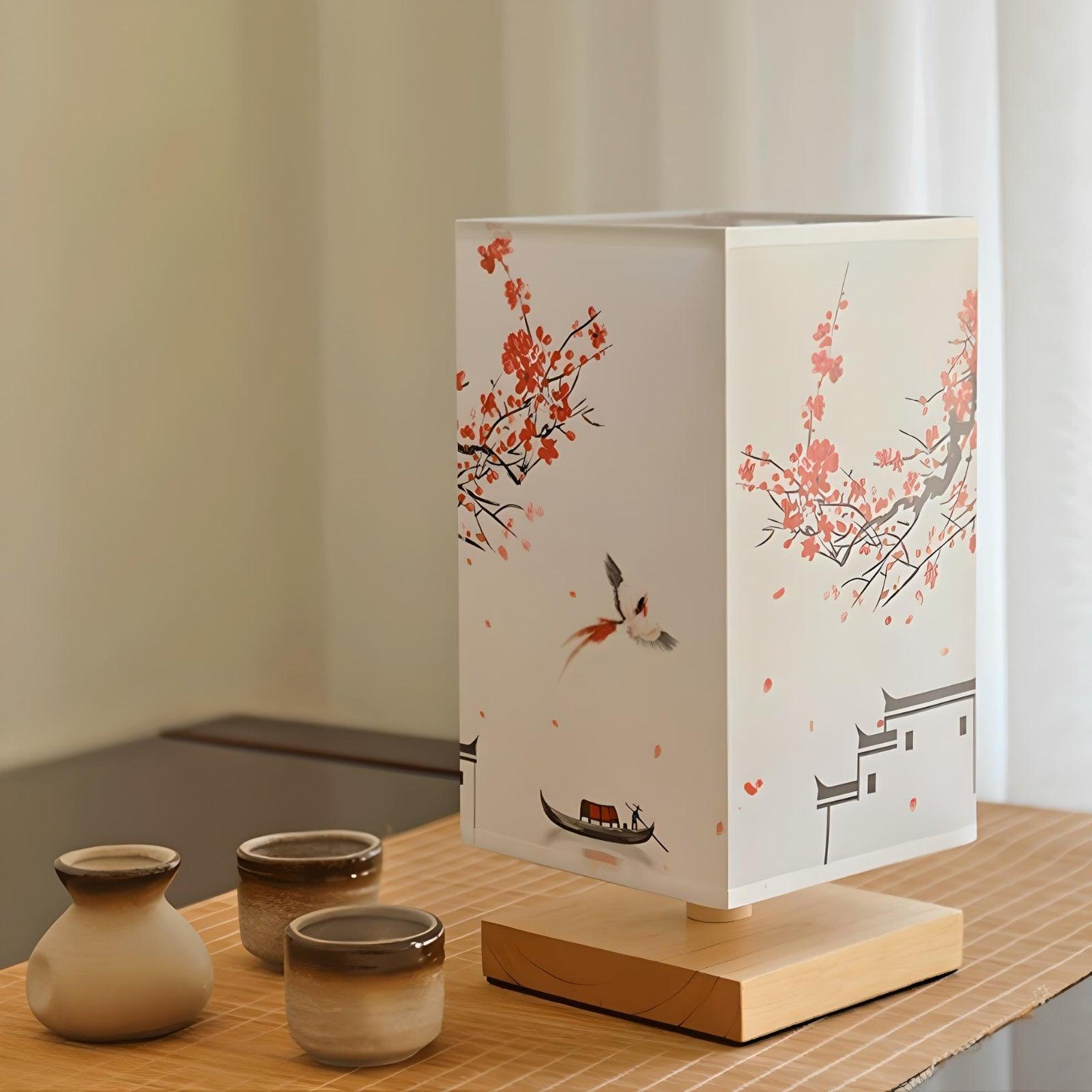 SakuraLight – Dimmable Tischlampe im japanischen Stil