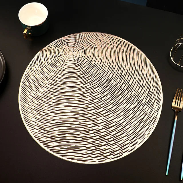 LuxuriaDining - Metallische runde Platzsets