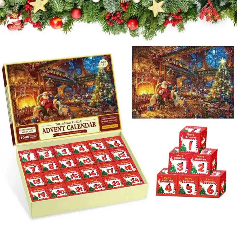 Adventskalender mit Puzzle und Countdown
