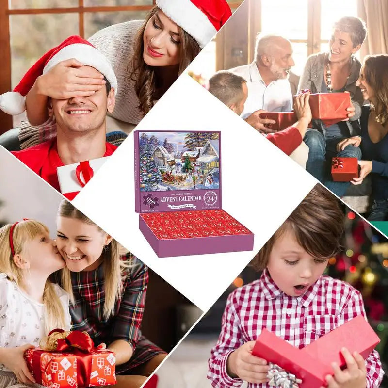 1008-teile Weihnachtsdorf Adventskalender Puzzle