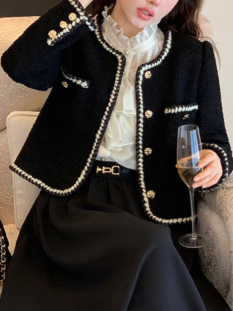 Lena – Tweedblazer mit Rundhalsausschnitt
