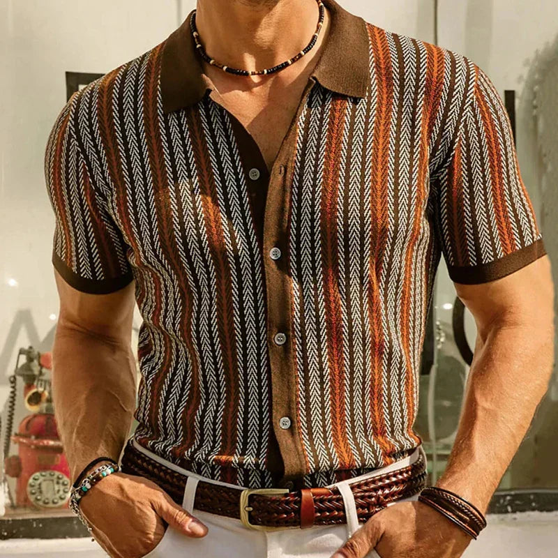 Sander – Klassische Polo mit Chevron-Punkten