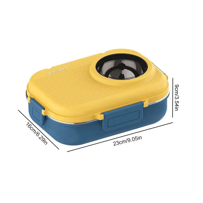 Edelstahl 3-Gitter Isolierung Auslaufsichere Behälter Lunchbox