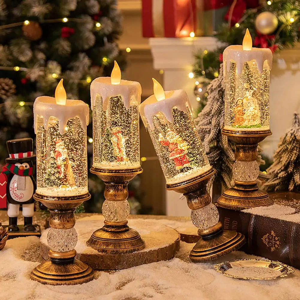 LED-Licht mit Mini-Weihnachtsfigur
