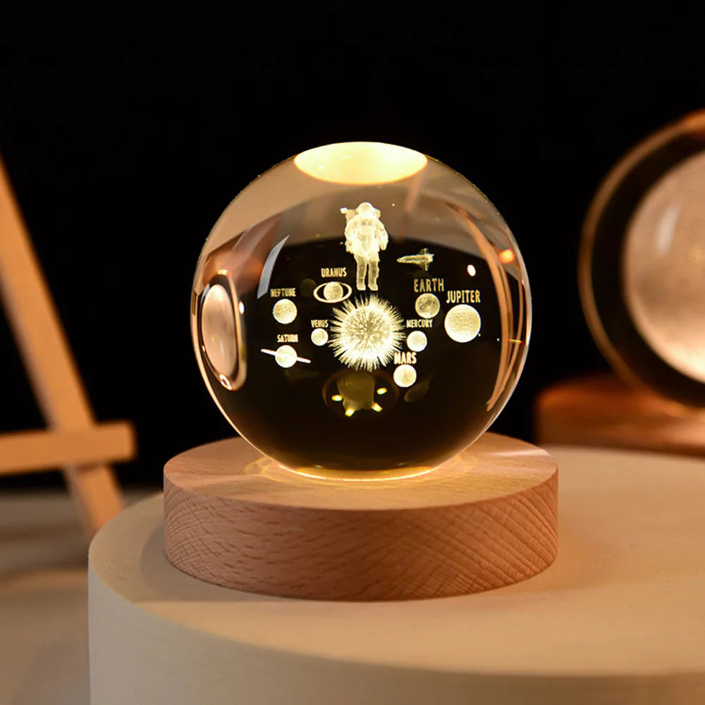 StellarGlow - 3D Planeten-Nachtlampe mit Sonnensystemdesign