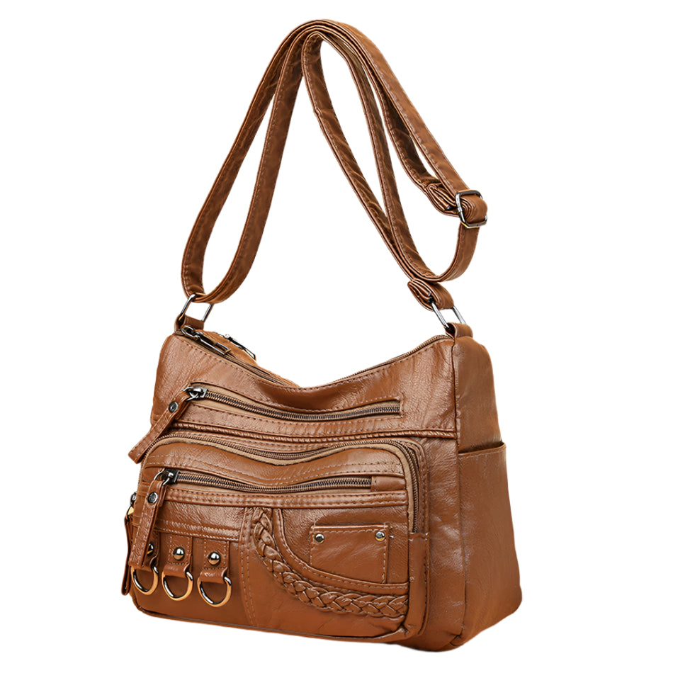 Benedikte - Retro PU-Leder-Handtasche