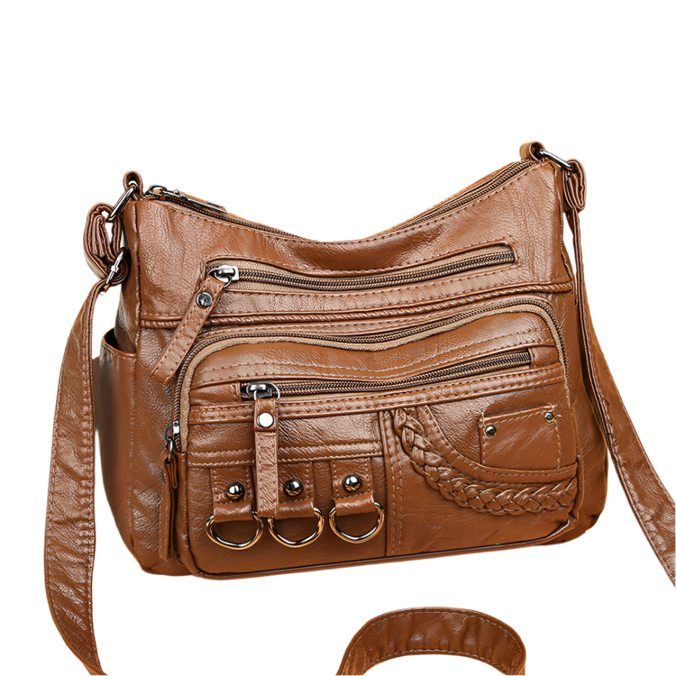 Benedikte - Retro PU-Leder-Handtasche