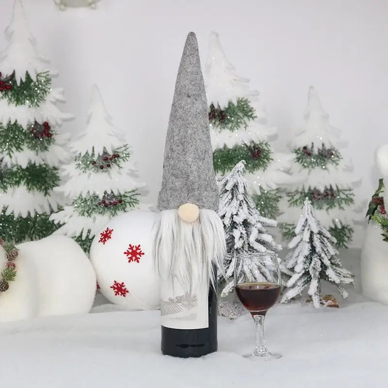 Charmante Weihnachts-Weinflasche-Abdeckung