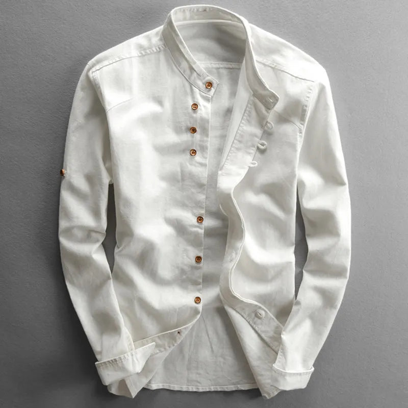 Nicklas - Slim Fit Hemd mit Stehkragen