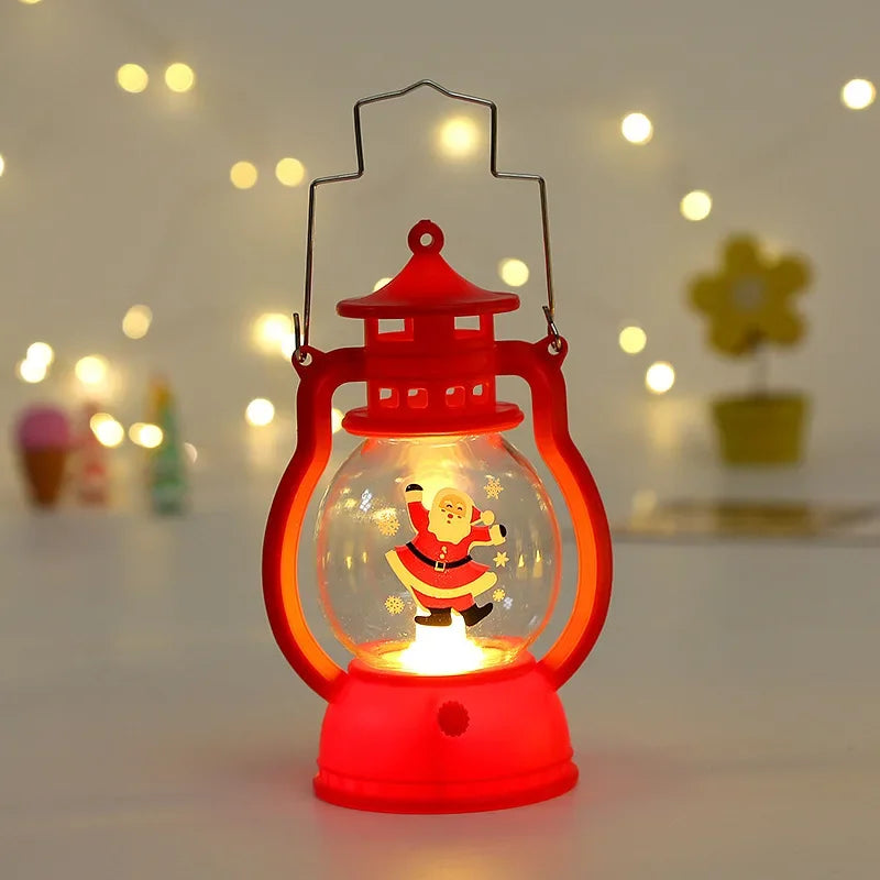 Glänzende Weihnachtslaterne Festtagsmittelstück