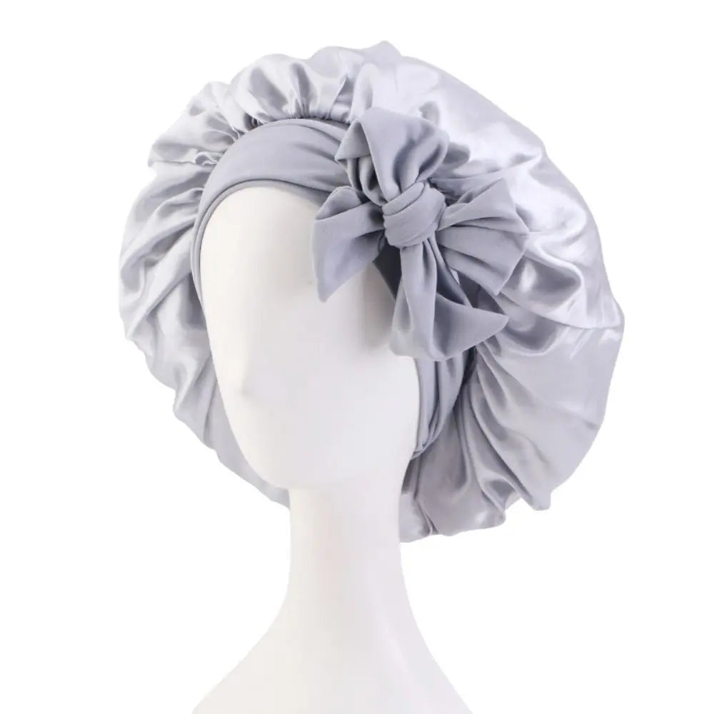 Hauptbekleidung Satin mit Haarband Seiden Schlafmütze
