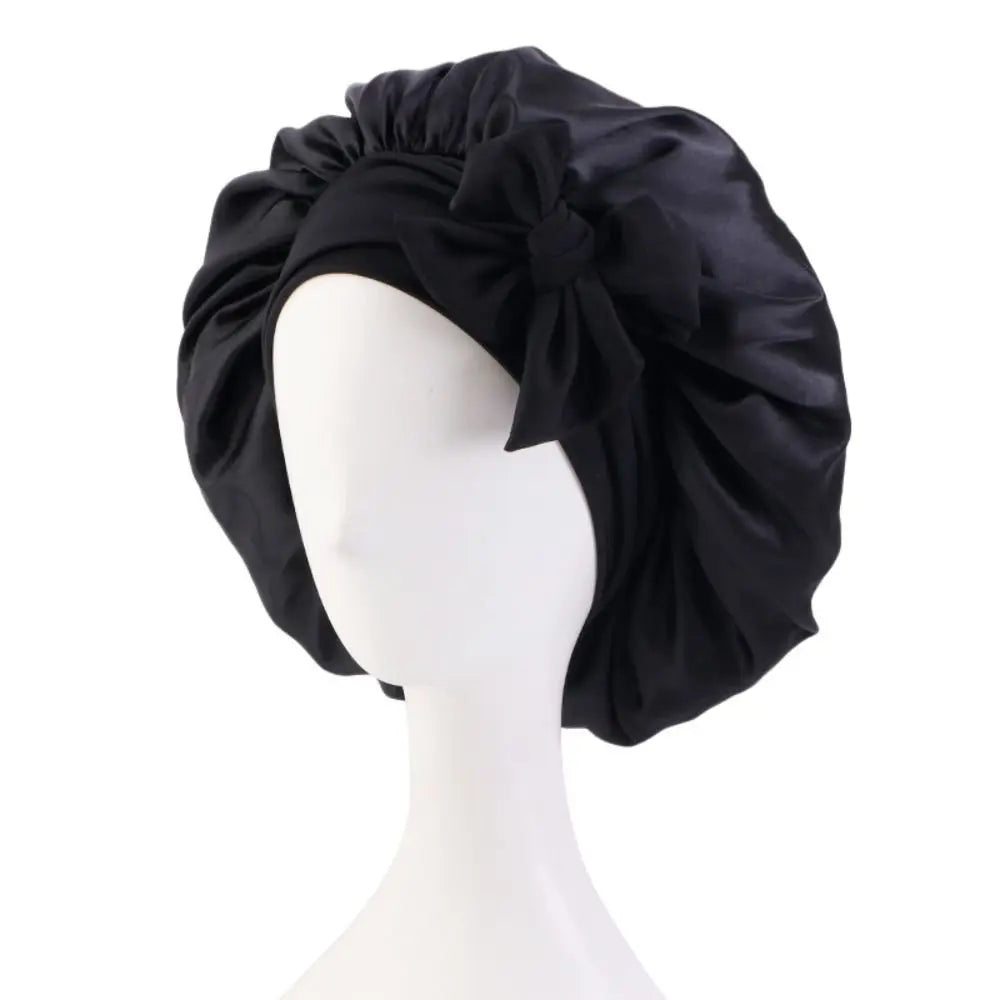 Hauptbekleidung Satin mit Haarband Seiden Schlafmütze