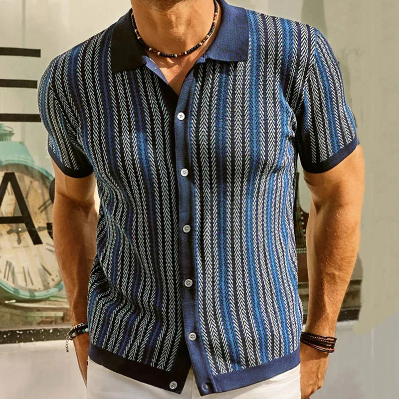 Sander – Klassische Polo mit Chevron-Punkten