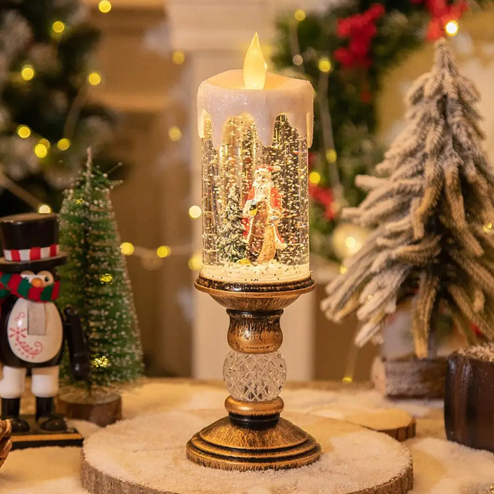 LED-Licht mit Mini-Weihnachtsfigur