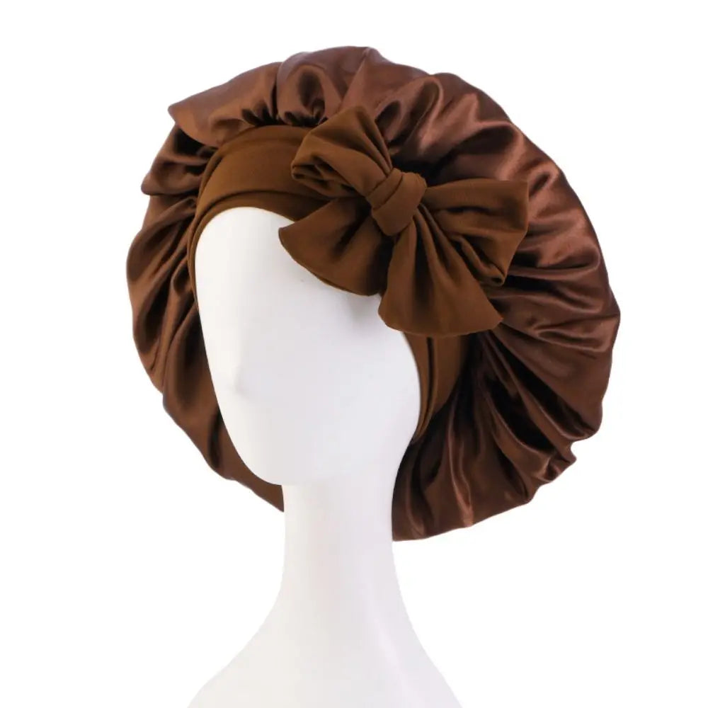Hauptbekleidung Satin mit Haarband Seiden Schlafmütze