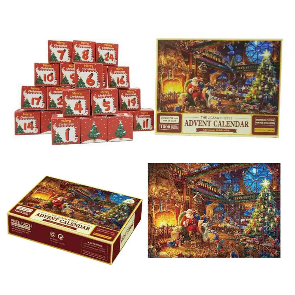 Adventskalender mit Puzzle und Countdown
