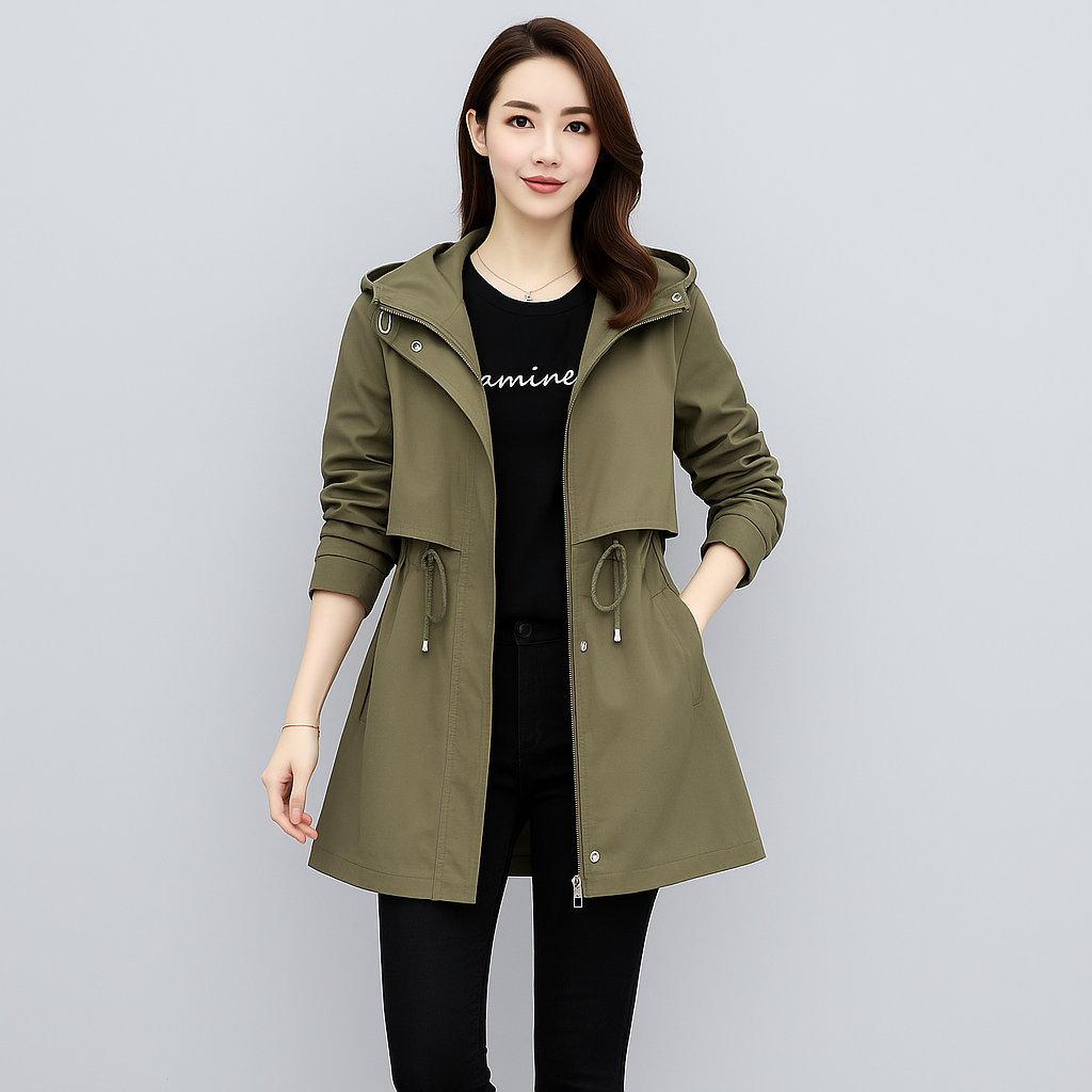 Savanna | Eleganter Trenchcoat mit Kapuze